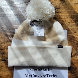Vans Spirit Pom Beanie Color Turtle Dove (One Size) Very Nice! (RARE!) NWT!